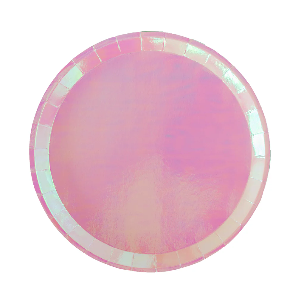 Plato Iridiscente Peachy, 8 Uds