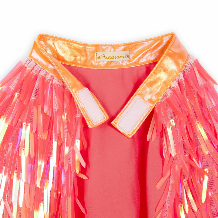 Capa de Lentejuelas Coral
