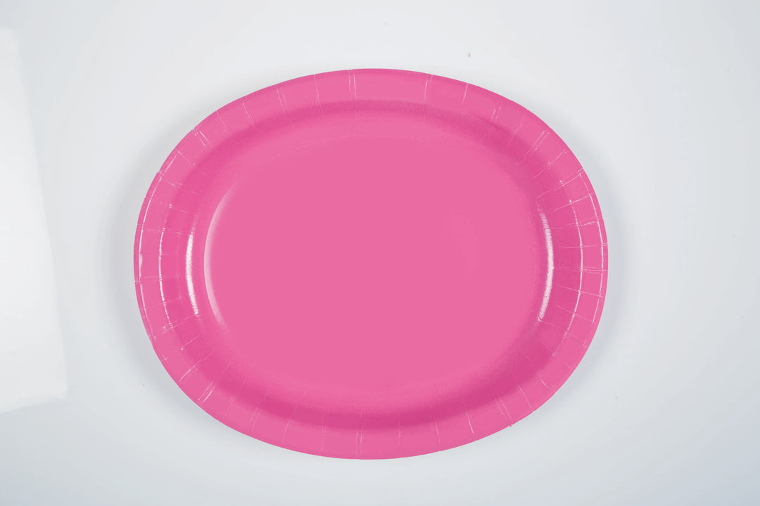 Plato Ovalado Rosa, 8 Uds