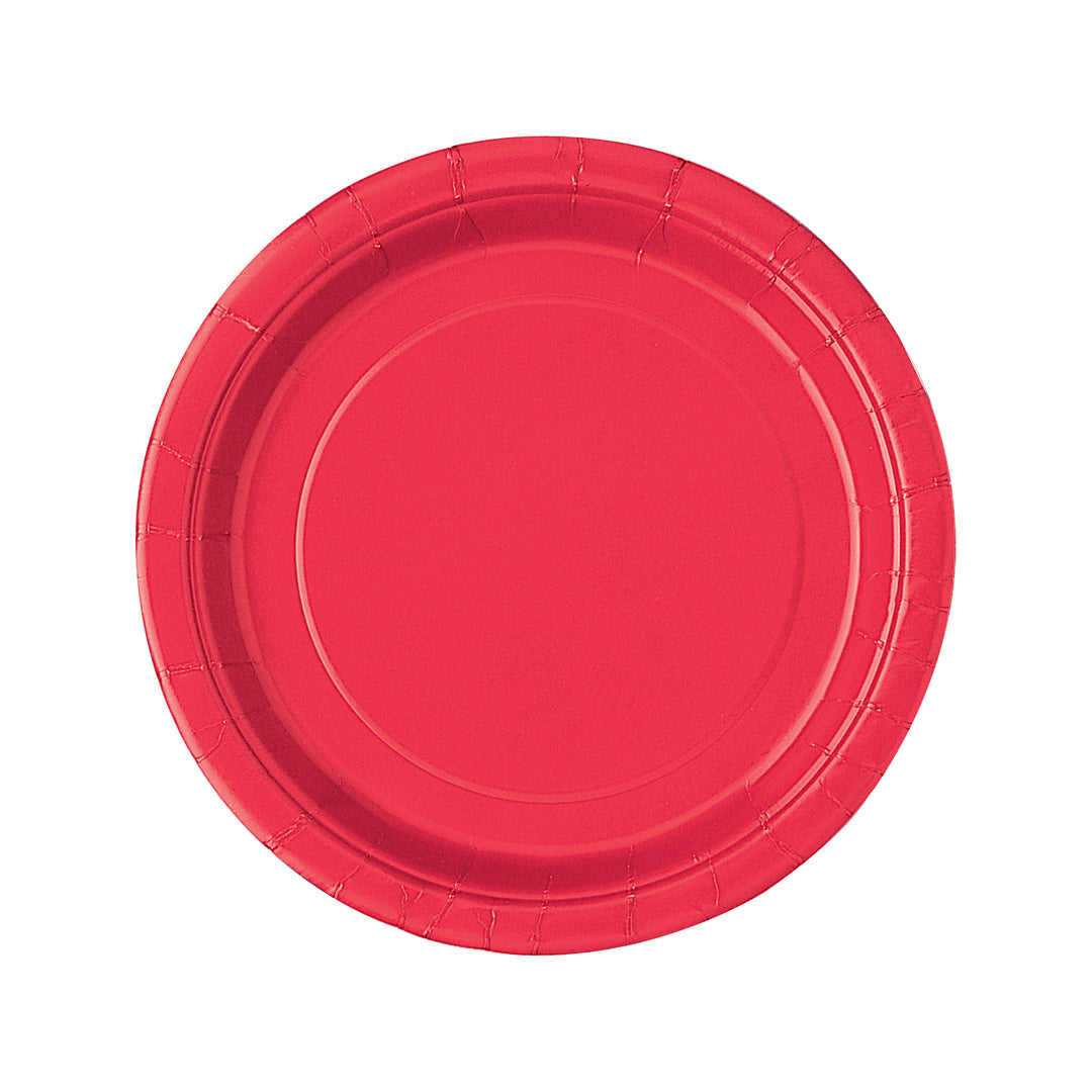 Plato Rojo Rubí Basic, 20 Uds