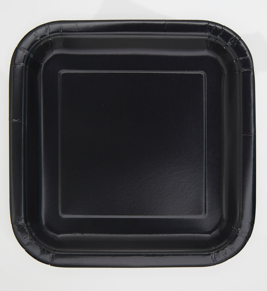 Plato Cuadrado Negro Basic, 16 Uds