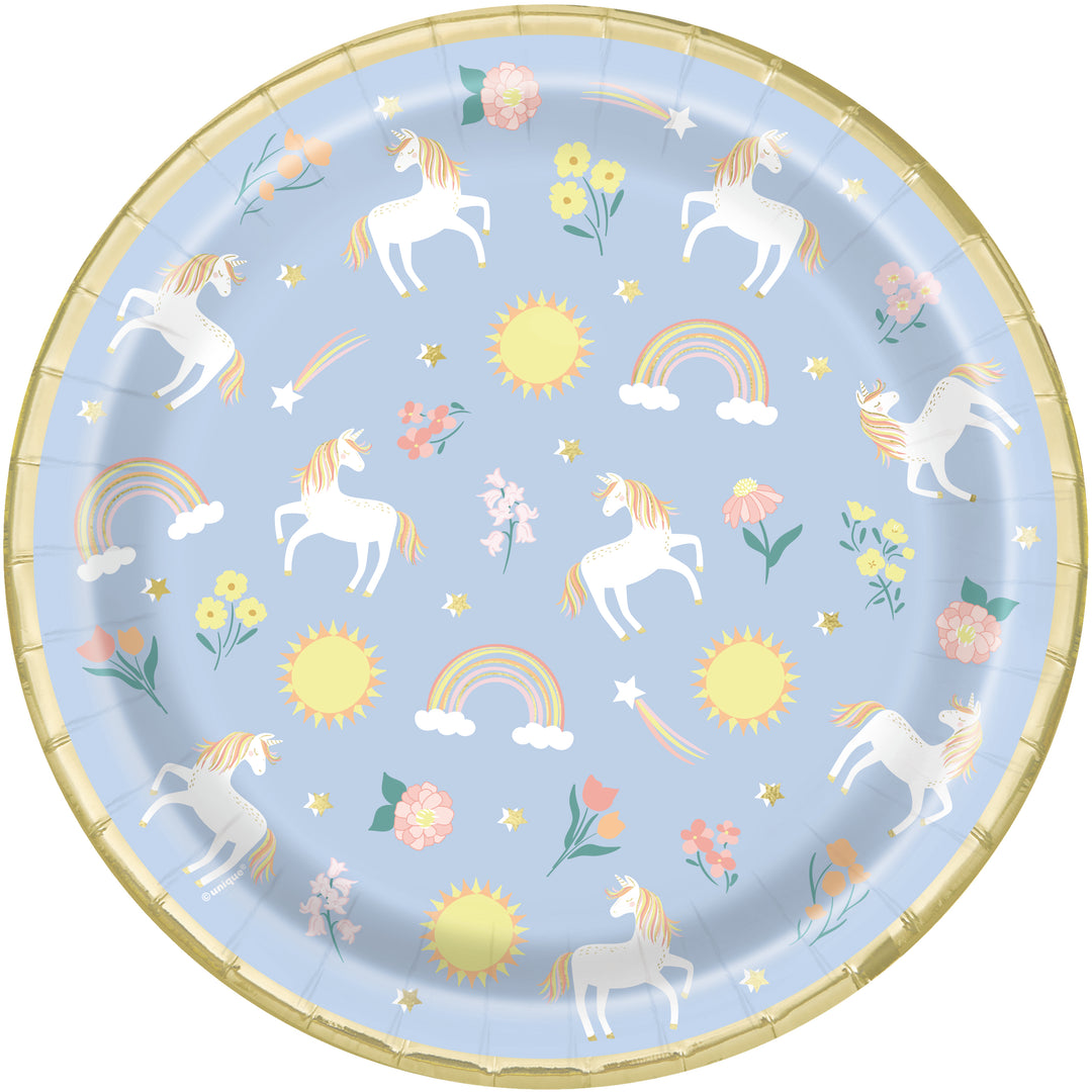 Plato Grande "Unicornio", 8 Uds