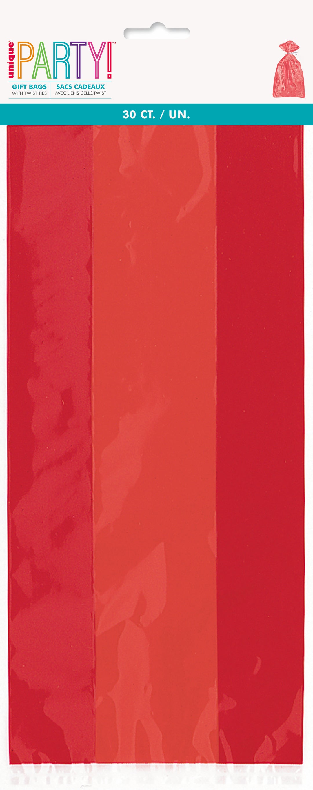 Bolsa Celofán Rojo, 30 Uds