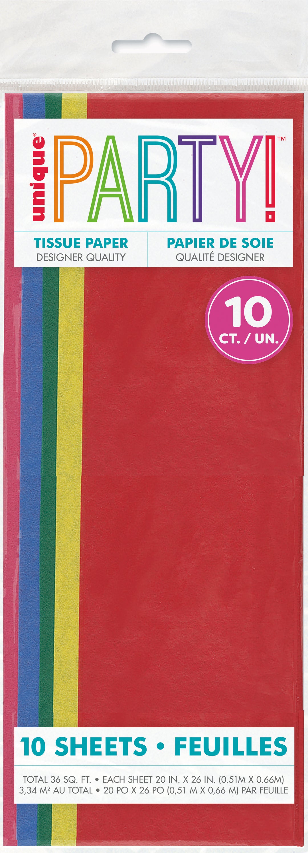 Papel China "Multicolor", 10 Uds