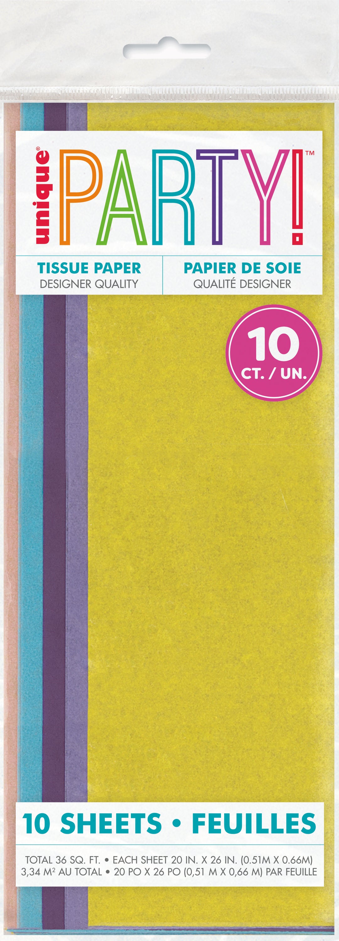 Papel China "Multicolor", 10 Uds