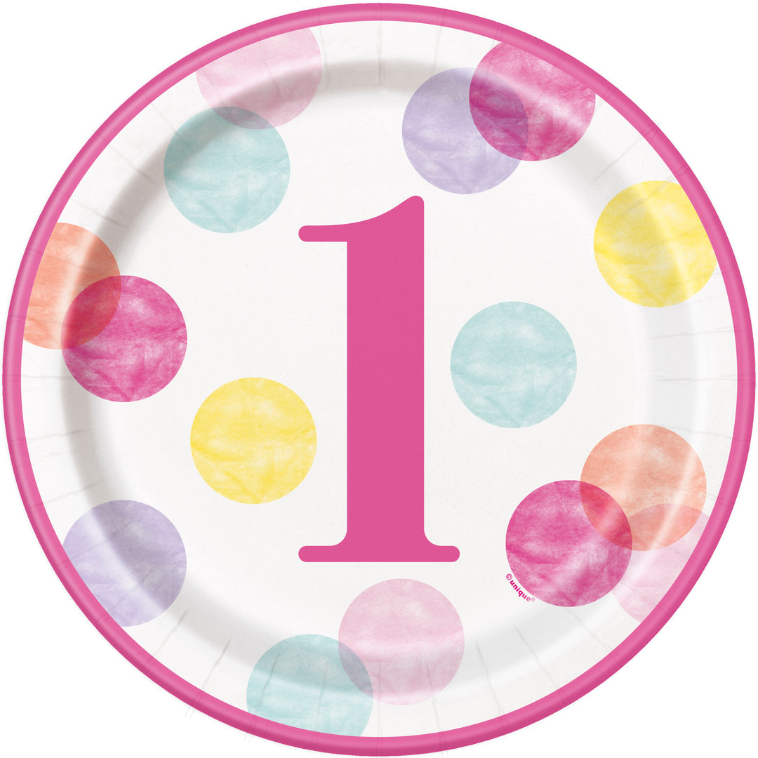 Plato Grande "rosa #1", 8 Uds