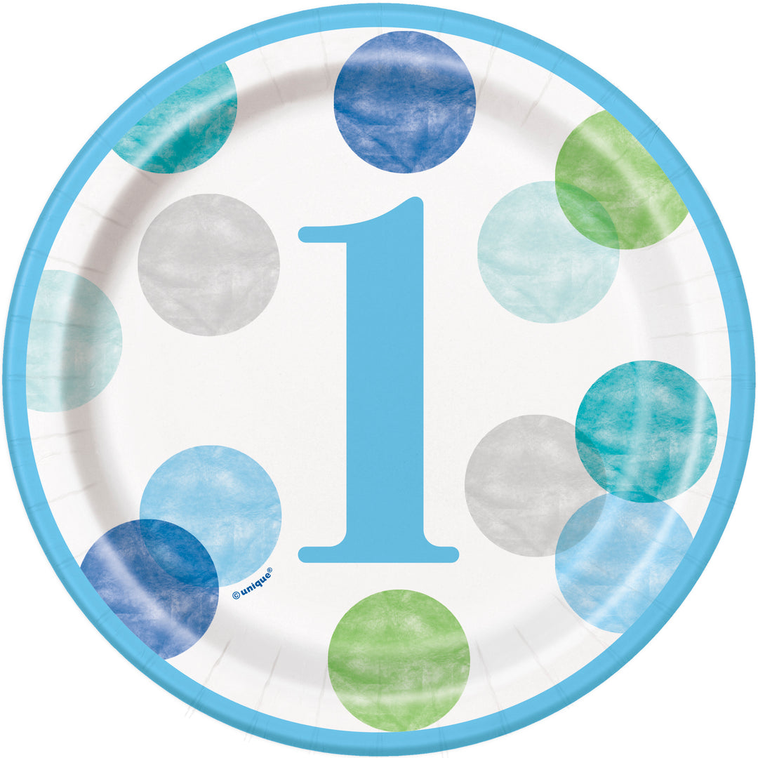 Plato "azul #1", 8 Uds