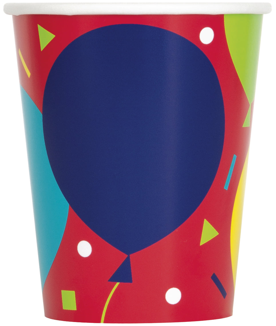 Vasos "Balloon Party", 8 Uds