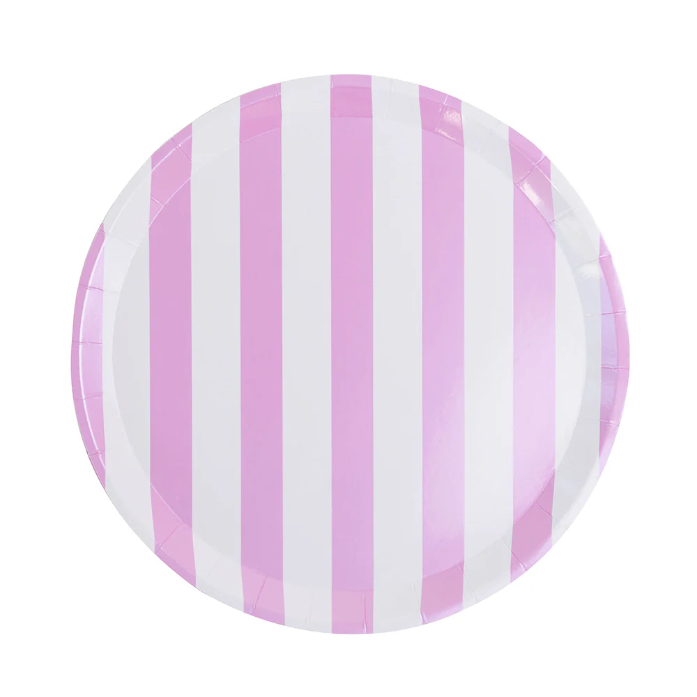 Plato a Rayas Candy Stripe, 8 Uds