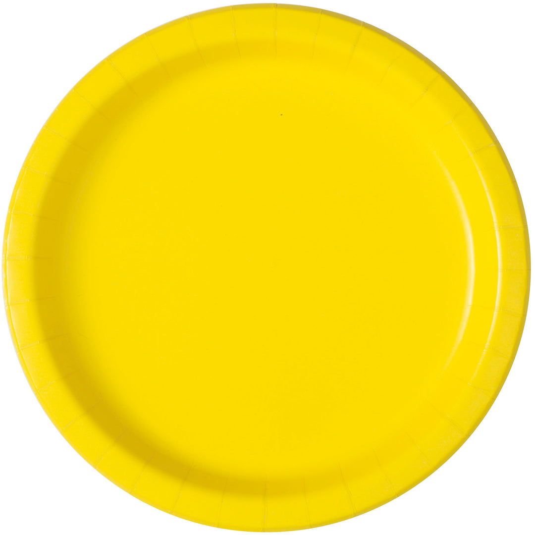 Plato Amarillo Neón Basic, 20 Uds