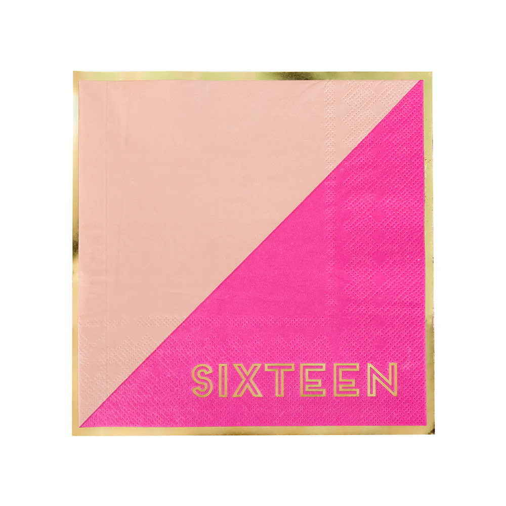 Servilleta “Sweet Sixteen”, 16 Uds