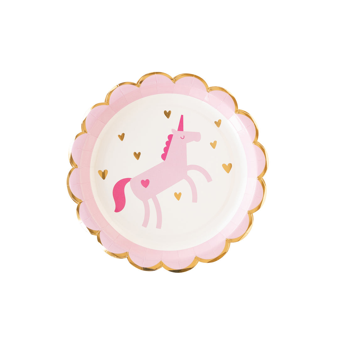 Plato Unicornio Mágico, 8 Uds