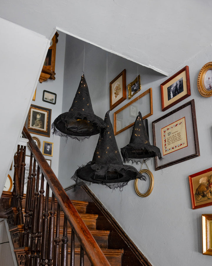 Set  Sombrero de Bruja con Luces 3 Uds