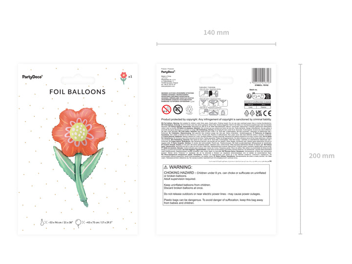 Globo Foil Flor Multicolor