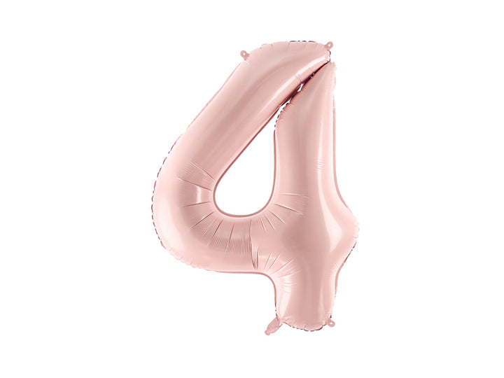 Globo Foil Número 0-9 Rosa pastel,86 cm