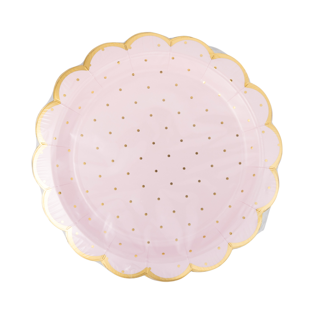 Plato Lunares Dorados Princesa