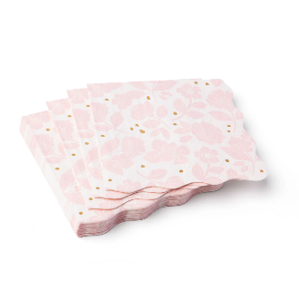 Servilleta Floral Rosa, 20 Uds