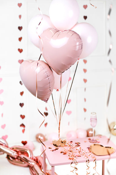 Globo Foil 48 cm Corazón Rosa Pastel Frase Personalizado