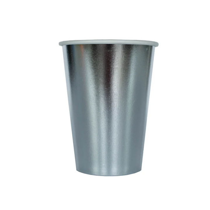 Vaso plateado Basic, 8 Uds