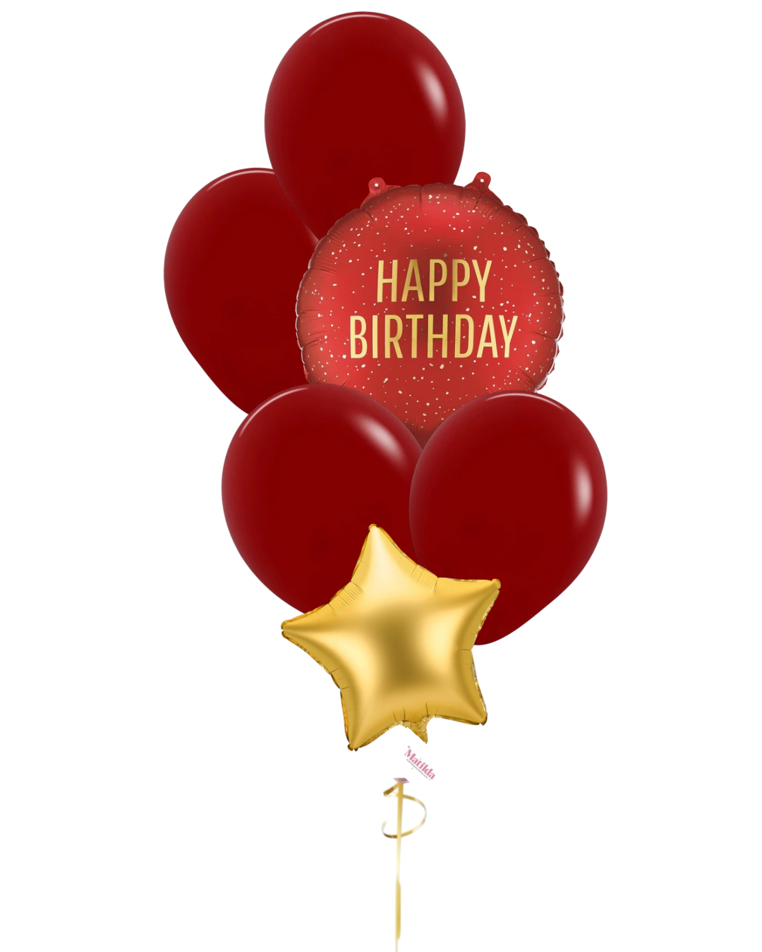 Bouquet de Globo Happy B-Day Rojo