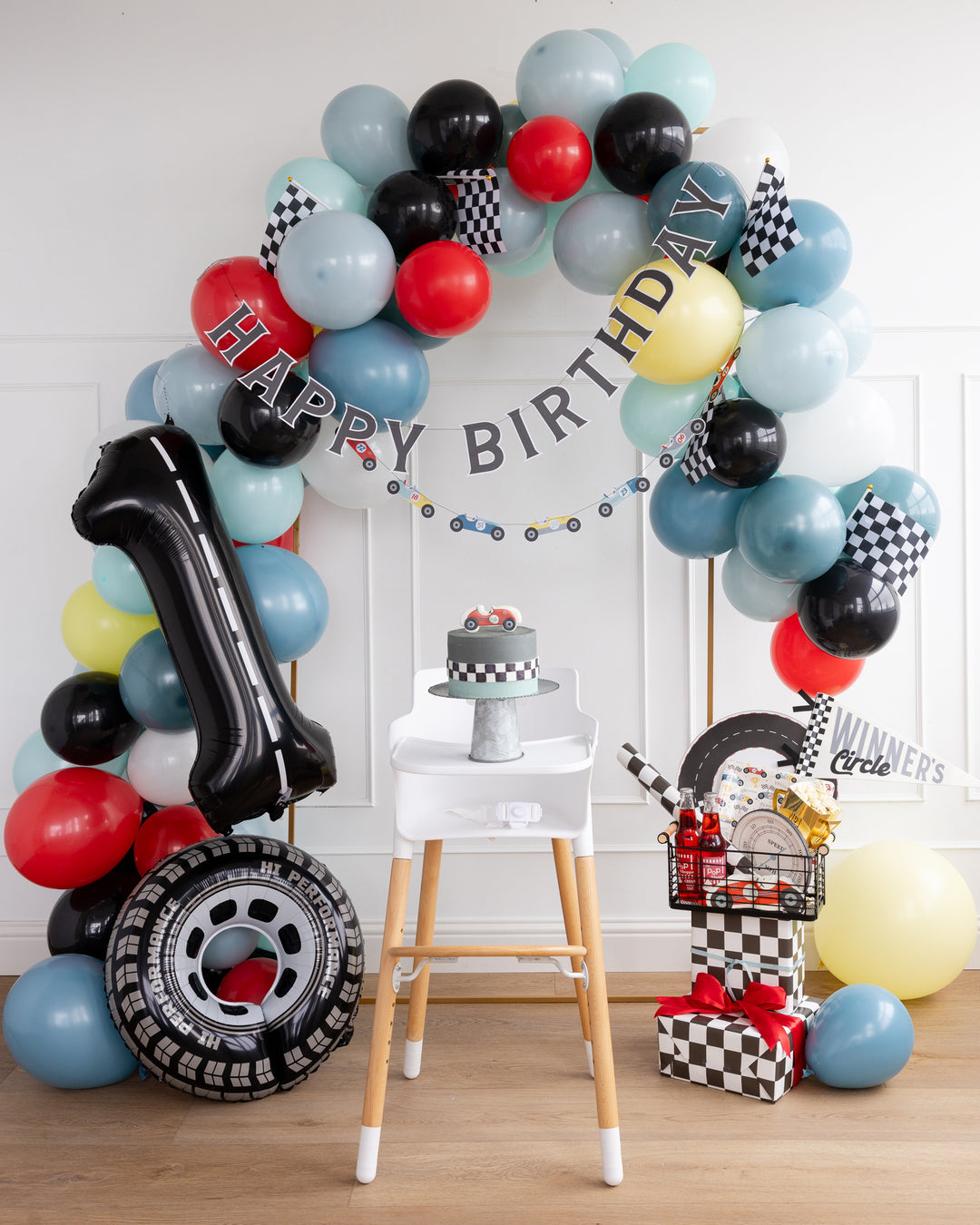Guirnalda "Happy Birthday" Carrera de autos