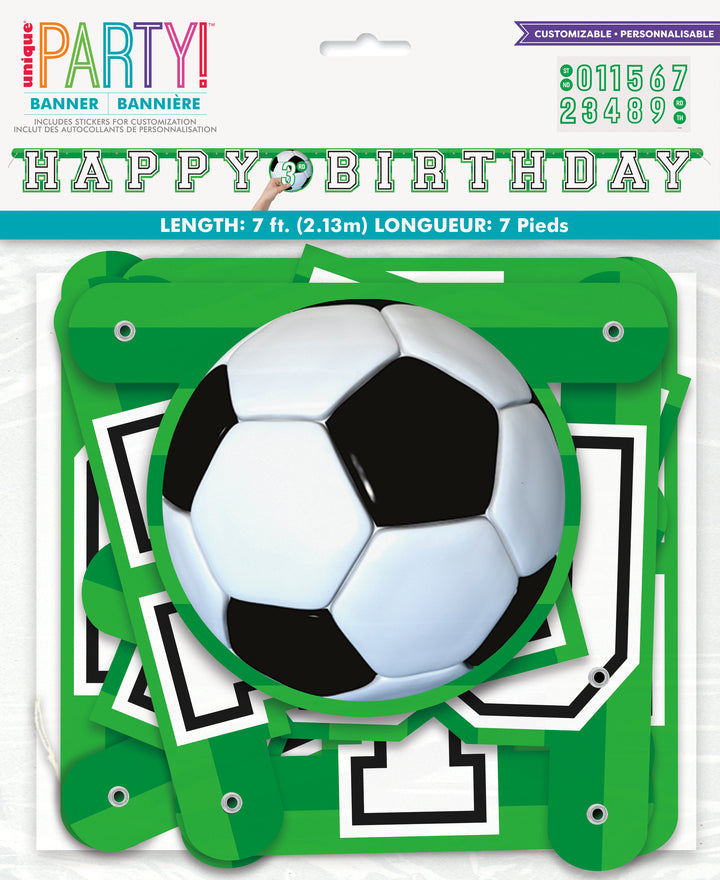 Guirnalda "Fútbol 3D Happy Birthday"