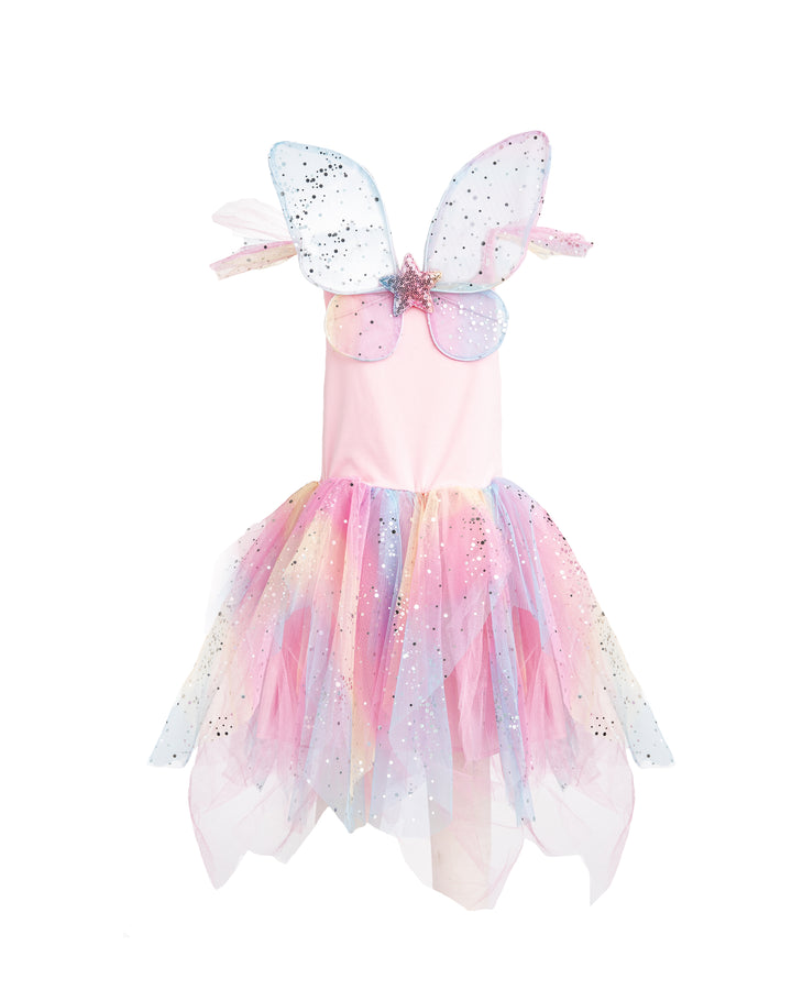 Vestido de Hada de Arcoíris con Alas