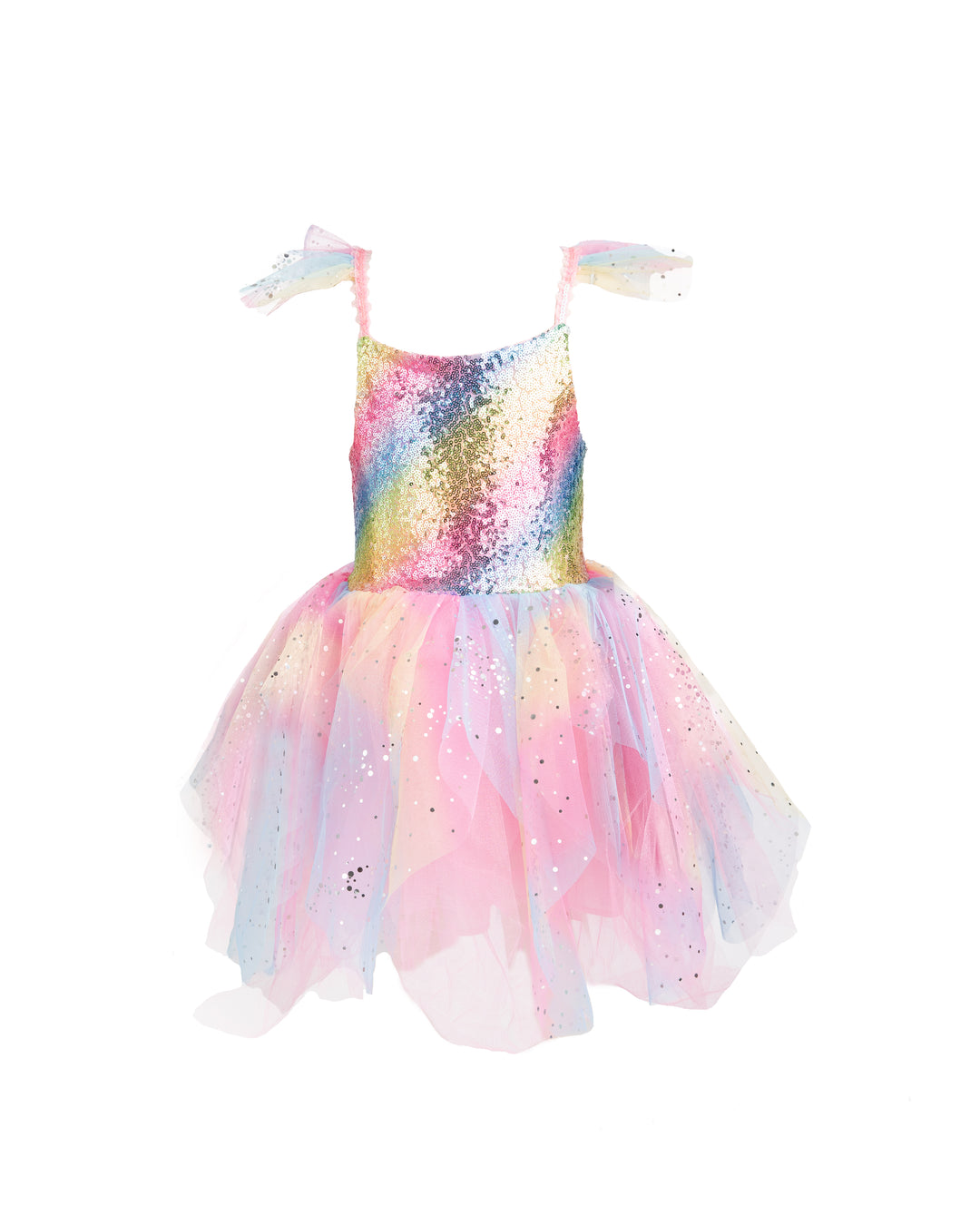 Vestido de Hada de Arcoíris con Alas