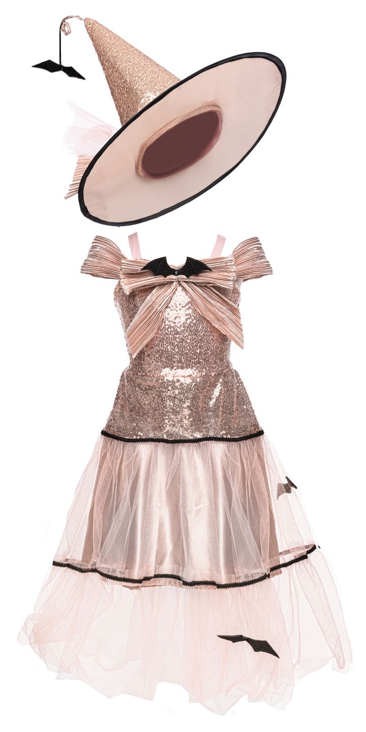 Vestido de Bruja Elegante con Sombrero