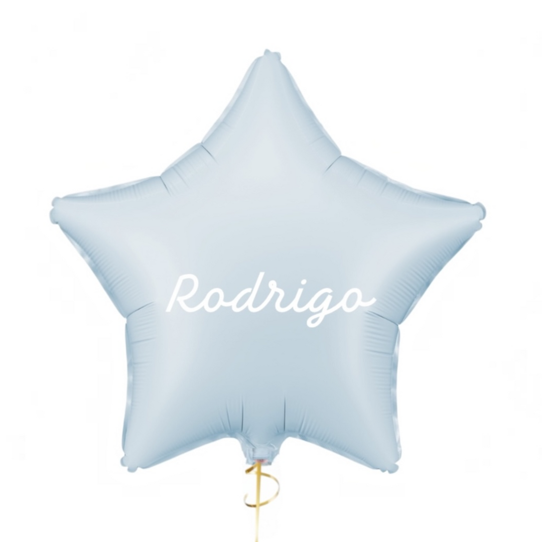 Globo Foil Estrella Personalizado Vinilo Blanco