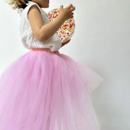 Falda Tutú Asimétrica Rosa