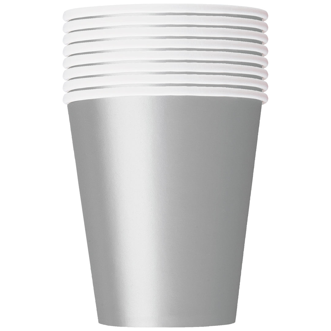 Vaso Plateado Basic,  8 Uds