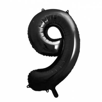 Globo Foil Número 0-9 "Negro" 86 cm
