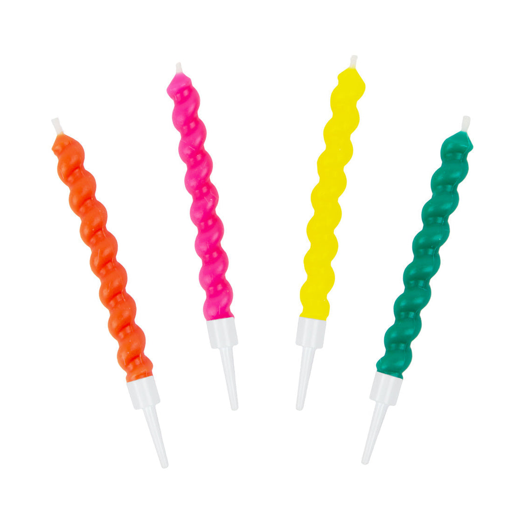 Vela Multicolor Twirl 8 Uds
