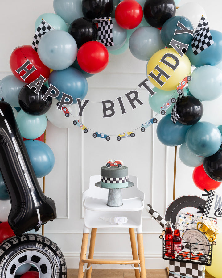 Guirnalda "Happy Birthday" Carrera de autos