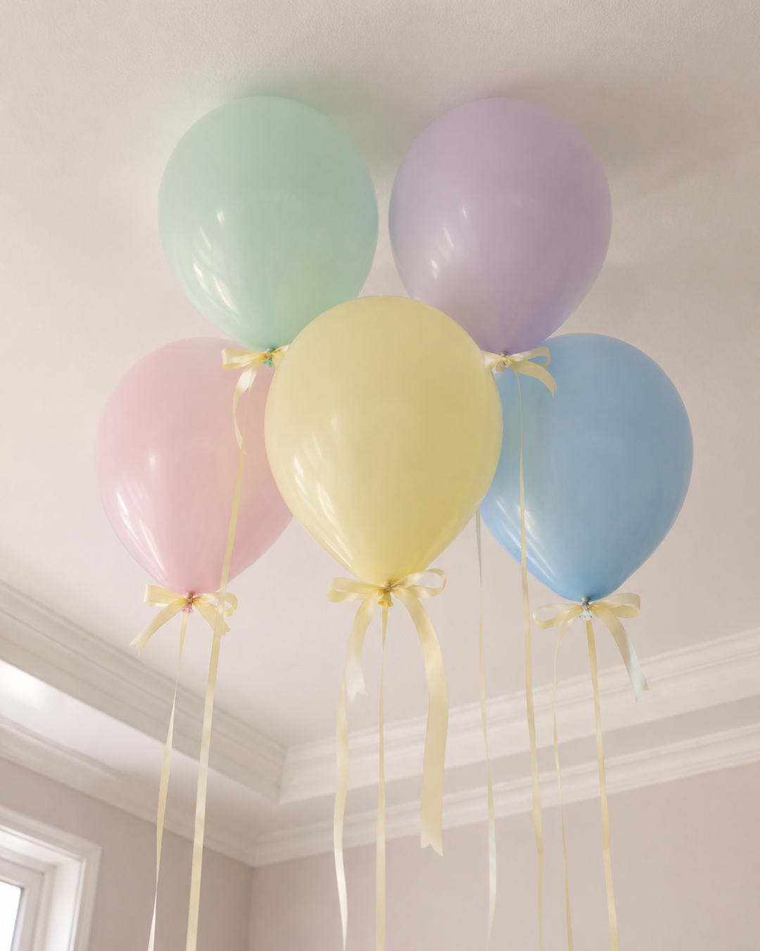 Bouquet de Globos Látex pastel con helio 5 Uds