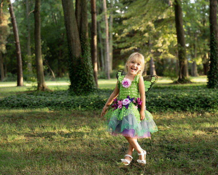 Vestido Hada de Flores Verde