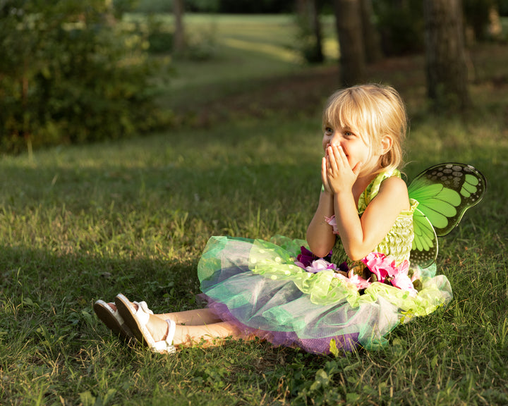 Vestido Hada de Flores Verde