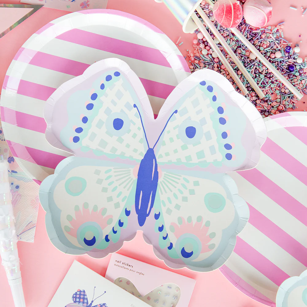 Plato a Rayas Candy Stripe, 8 Uds