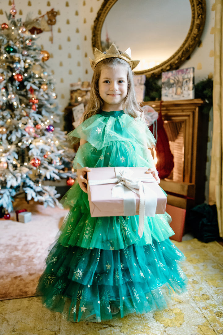 Vestido Árbol de Navidad con Diadema