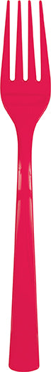 Cubiertos Rojo Rubí Basic, 18 Uds