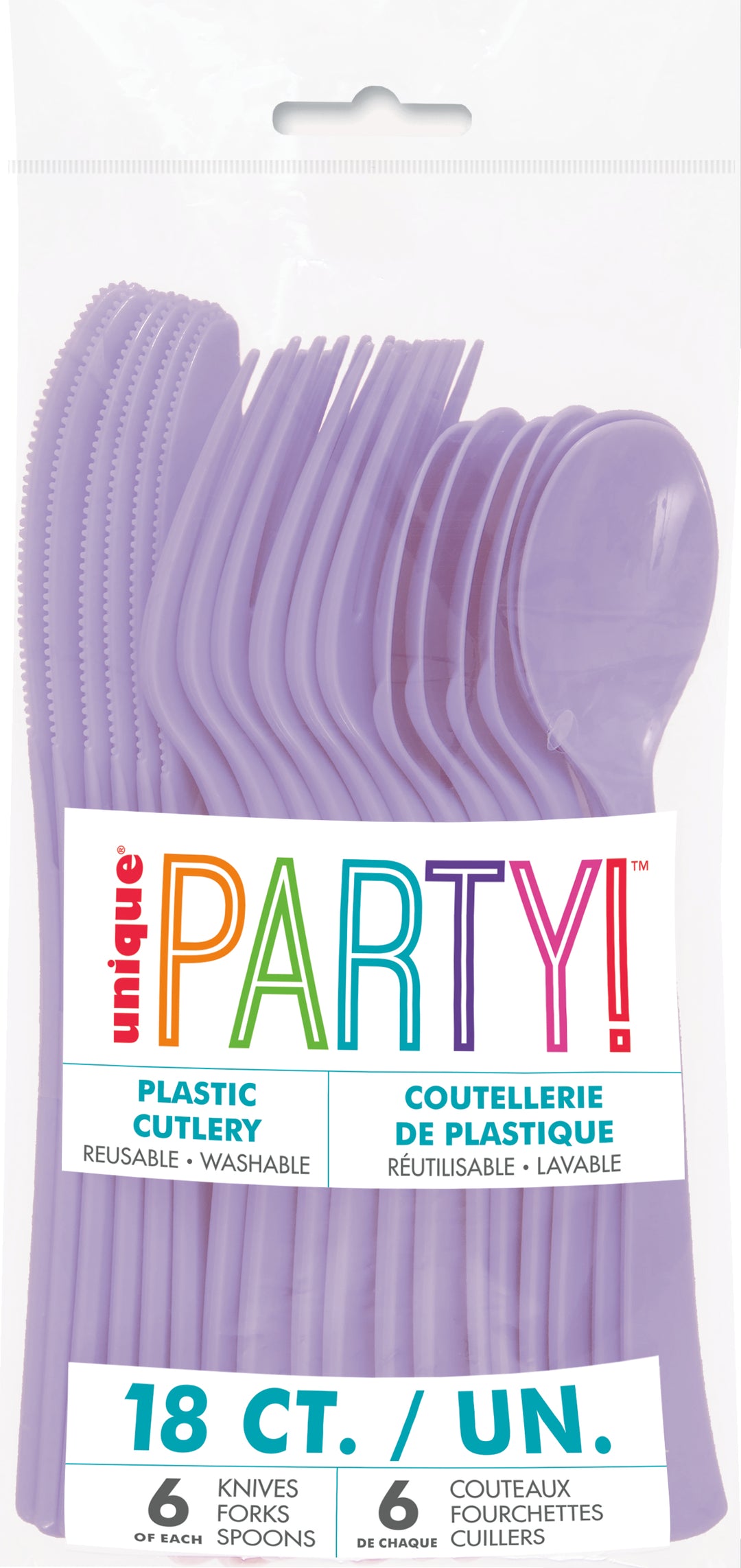 Set de Cubiertos Lavanda Basic, 18 Uds