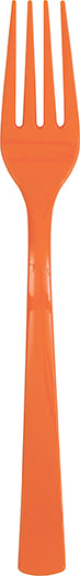 Cubiertos Naranja Basic, 18 Uds