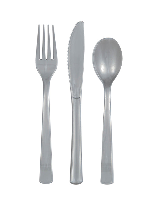 Set de Cubiertos Plata Basic, 18 Uds