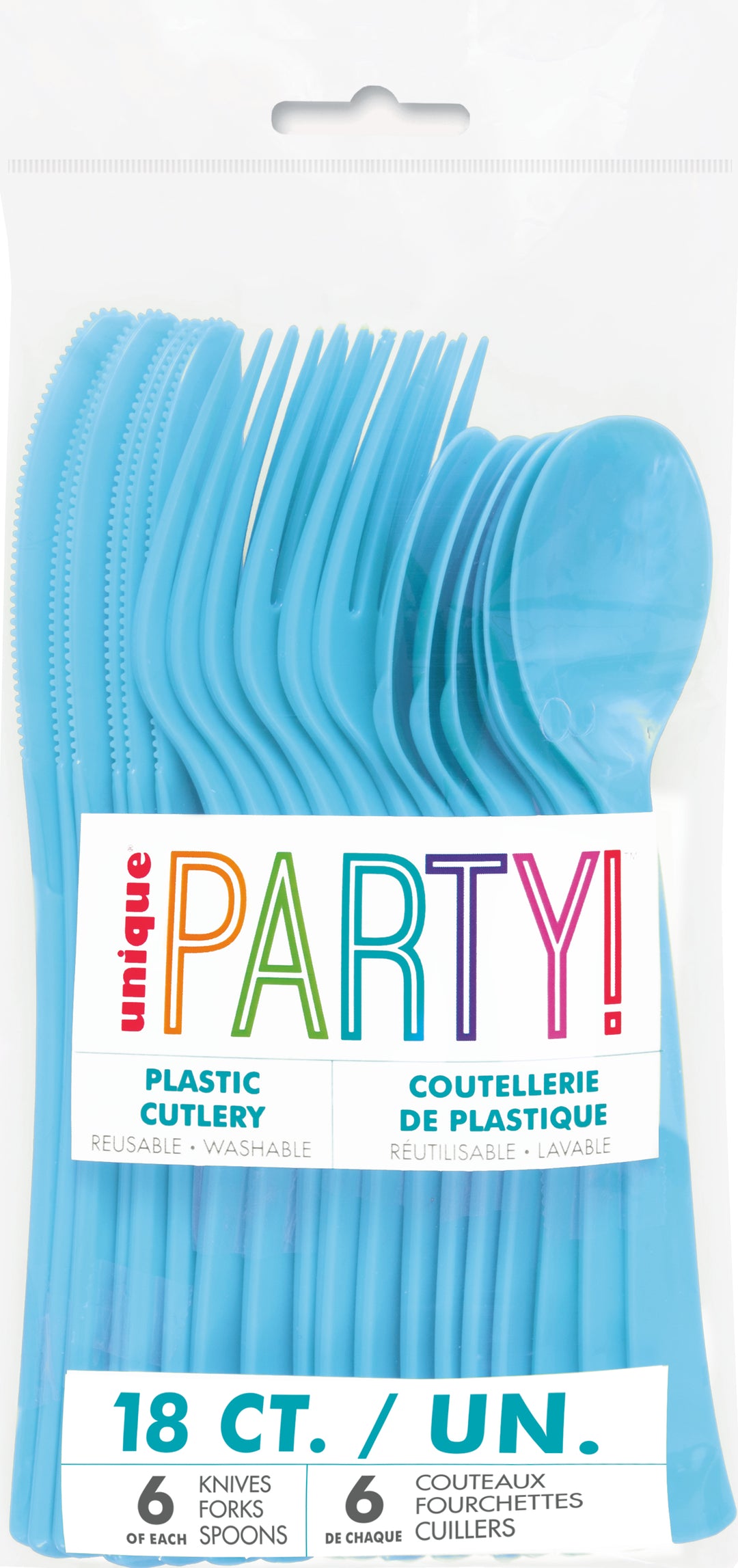 Set de Cubiertos Azul Celeste Basic, 18 Uds