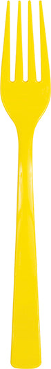 Cubiertos Amarillo Neón, 18 Uds