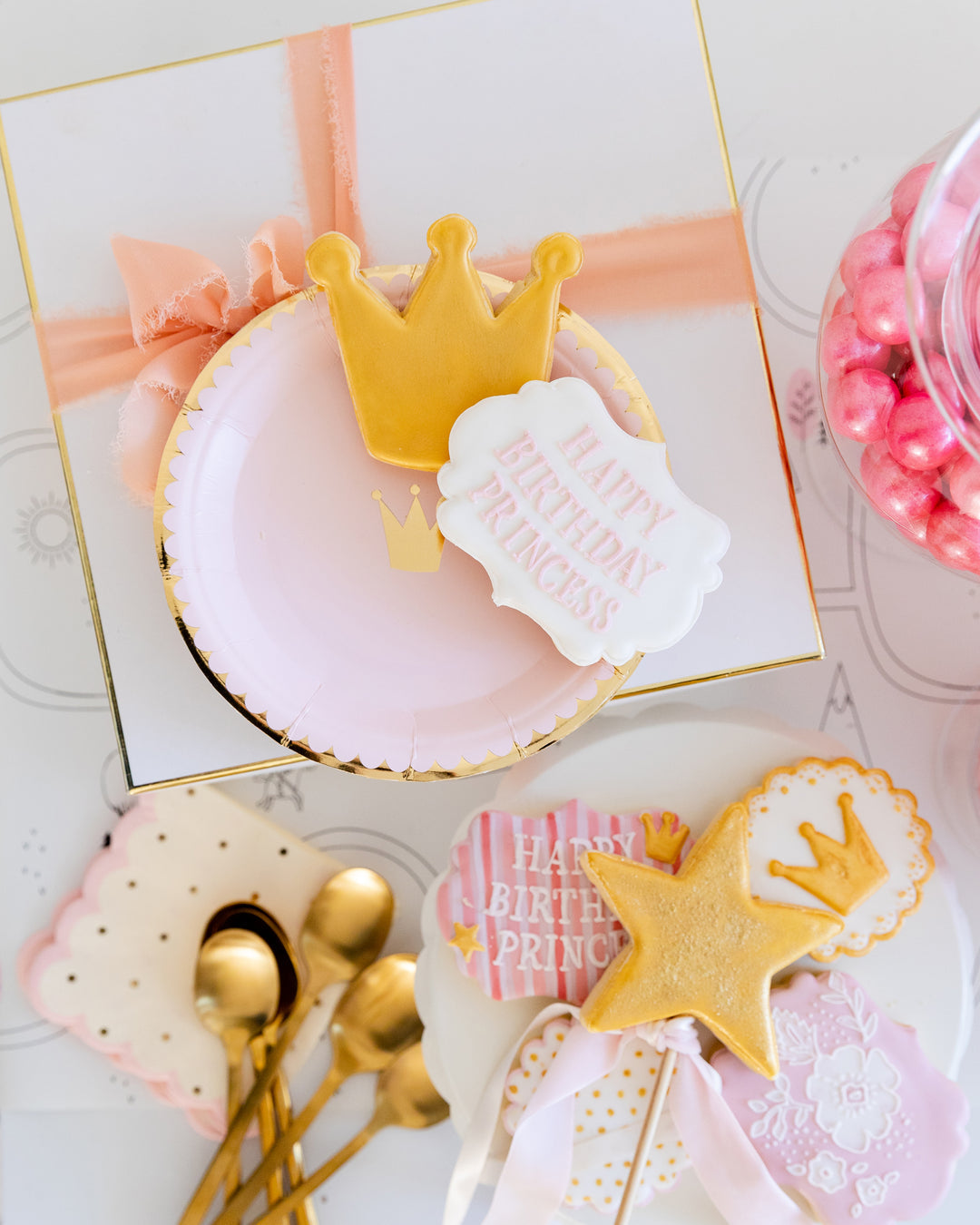 Servilleta Festoneada Princesa, 18 Uds
