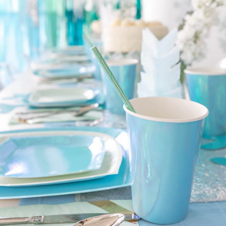 Vaso Iridiscente Bubble Mint, 8 Uds