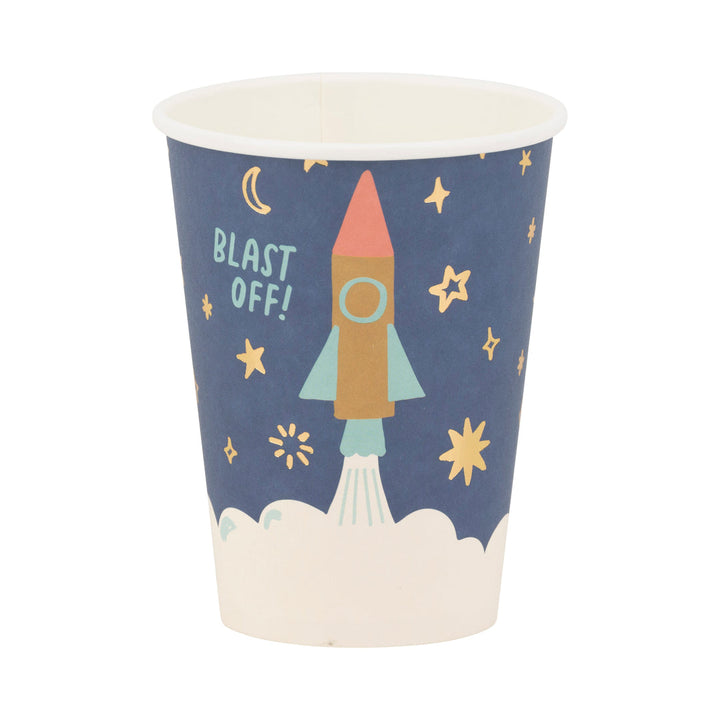 Vasos Espaciales "Blast off" 12 Oz, 8 Uds