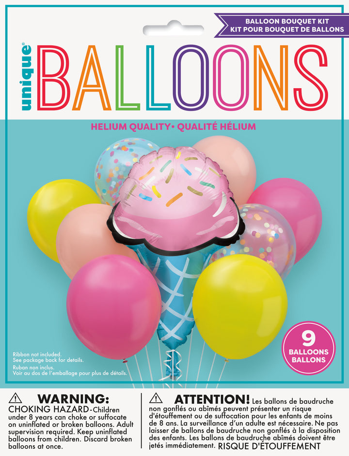 Kit Globo Foil "Helados", 9 Uds